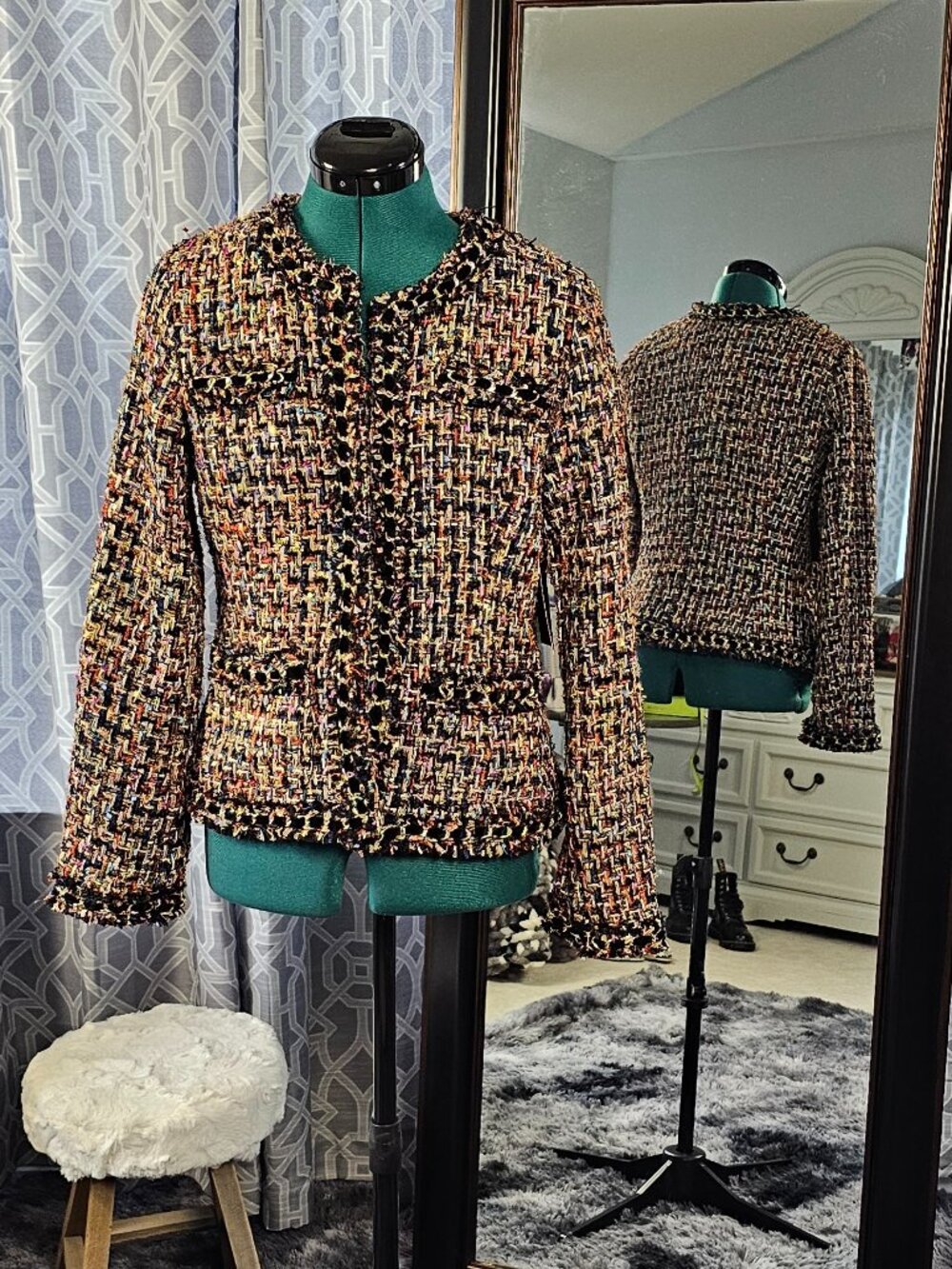 Lea & Viola Metallic Tweed Jacket – NWT - Size S